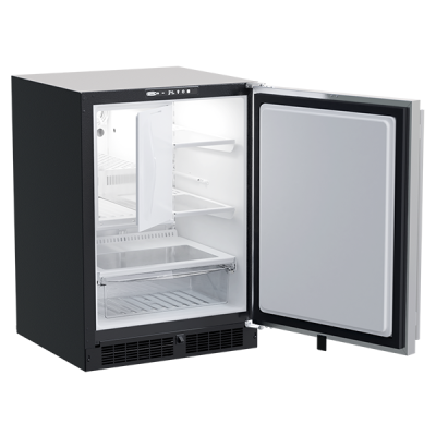 Marvel 24" Refrigerator Freezer With Stainless Steel, Solid Door, and Reversible Door