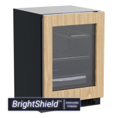 Marvel 24" Refrigerator With BrightShield, Panel Ready, Glass Door, and Reversible Door