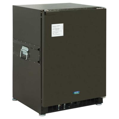 Marvel 24" Scientific Refrigerator Freezer With Olive Green, Solid Door, Manual Defrost, and Right Hinge