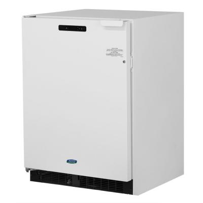 Marvel 24" Scientific Refrigerator Freezer With White, Solid Door, Lock, Probe Port, and Left Hinge