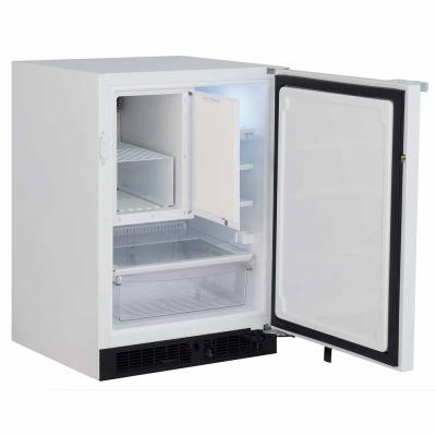 Marvel 24" Scientific Refrigerator Freezer With White, Solid Door, Lock, Probe Port, and Right Hinge