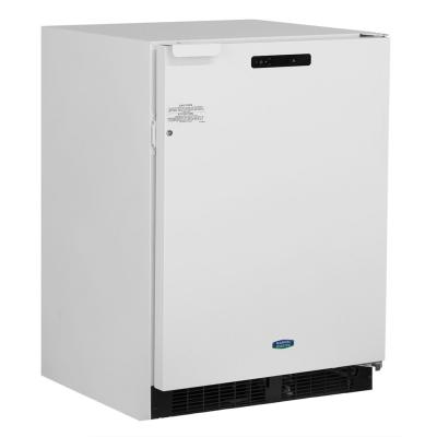 Marvel 24" Scientific Refrigerator Freezer With White, Solid Door, Lock, Probe Port, and Right Hinge