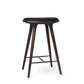Mater 27" High Stool, Dark-Stained Solid FSC-Certified Beech With Black Leather Seat by Space Copenhagen