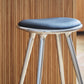 Mater 27" High Stool, Partly Recycled Aluminum With Black Leather Seat by Space Copenhagen
