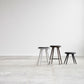 Mater 27" High Stool, Partly Recycled Aluminum With Black Leather Seat by Space Copenhagen