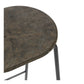 Mater 29" Earth Stool, Coffee Waste Dark Seat With Gunmetal Steel Frame by Eva Harlou