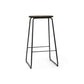 Mater 29" Earth Stool, Coffee Waste Dark Seat With Gunmetal Steel Frame by Eva Harlou