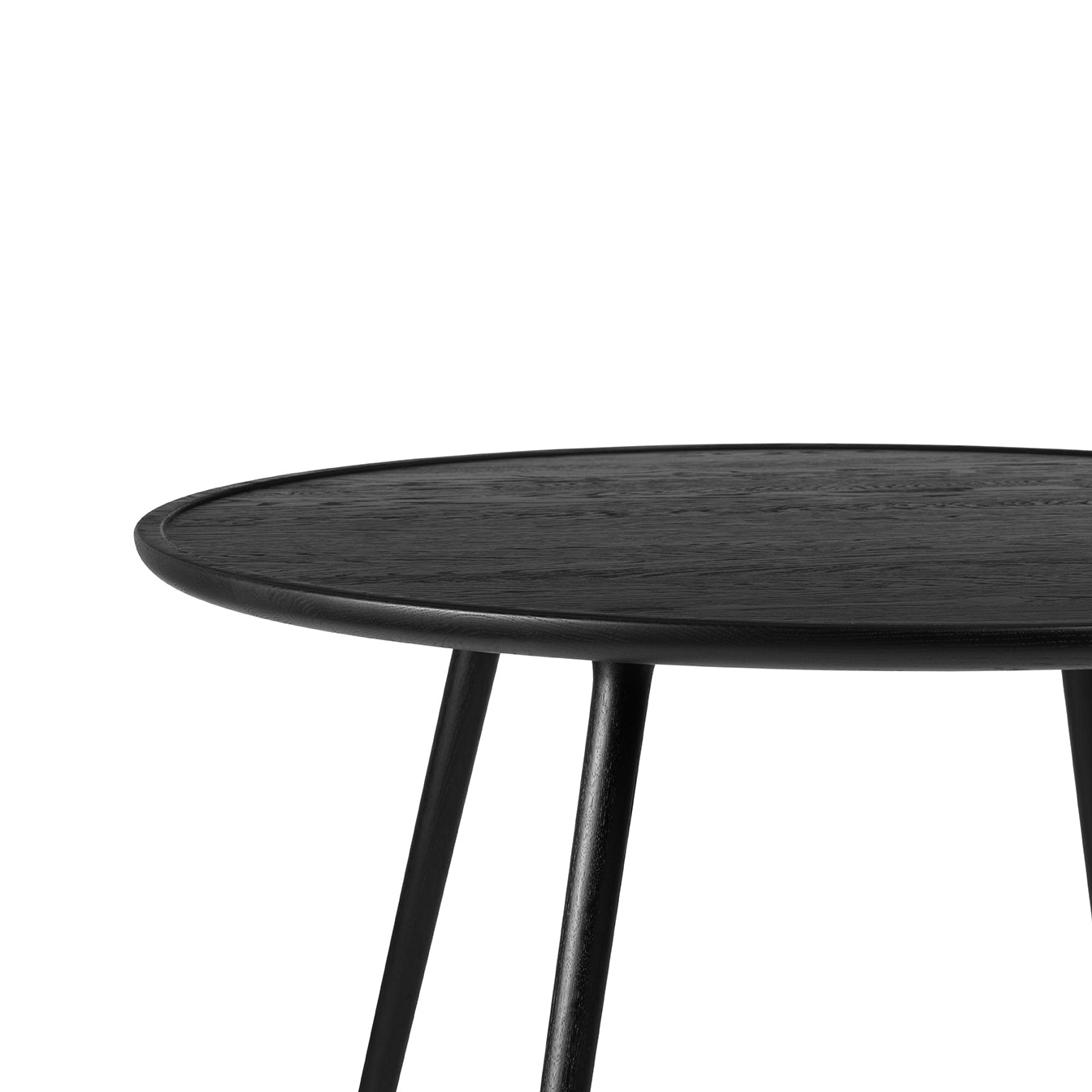 Mater 43" Diameter Black Stained Solid FSC Certified Oak Accent Dining Table