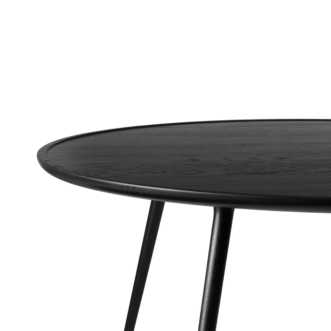 Mater 55" Diameter Black Stained Solid FSC Certified Oak Accent Dining Table