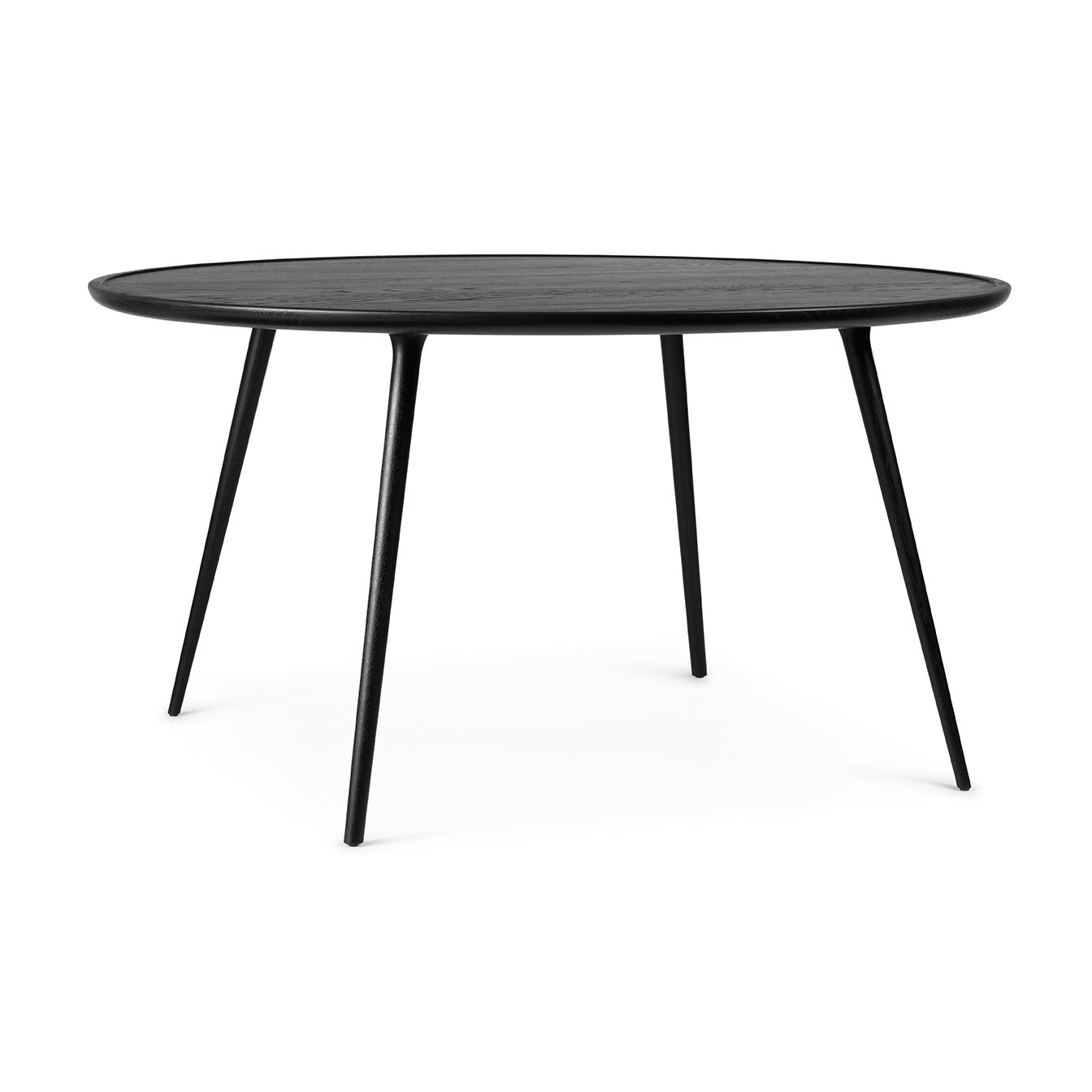 Mater 55" Diameter Black Stained Solid FSC Certified Oak Accent Dining Table