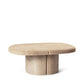 Mater Alder Oval Lounge Table in Sand Biodegradable Plastic and Coffee Waste