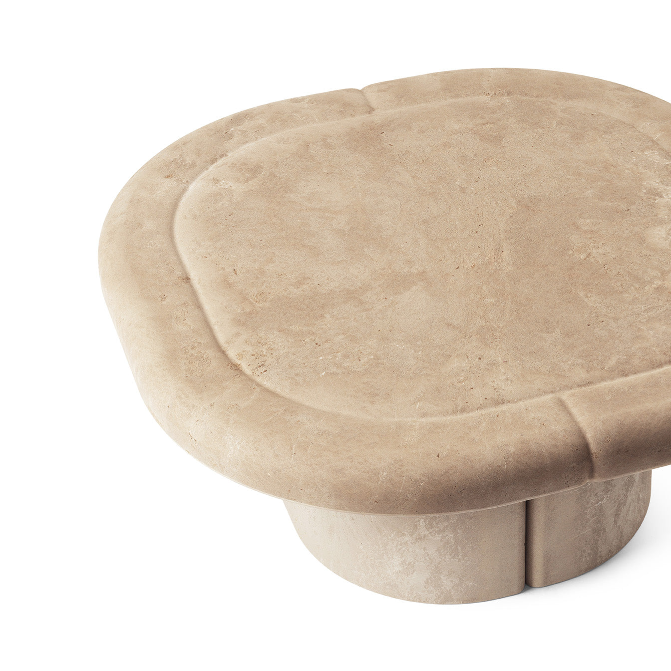 Mater Alder Square Lounge Table in Sand Biodegradable Plastic and Coffee Waste
