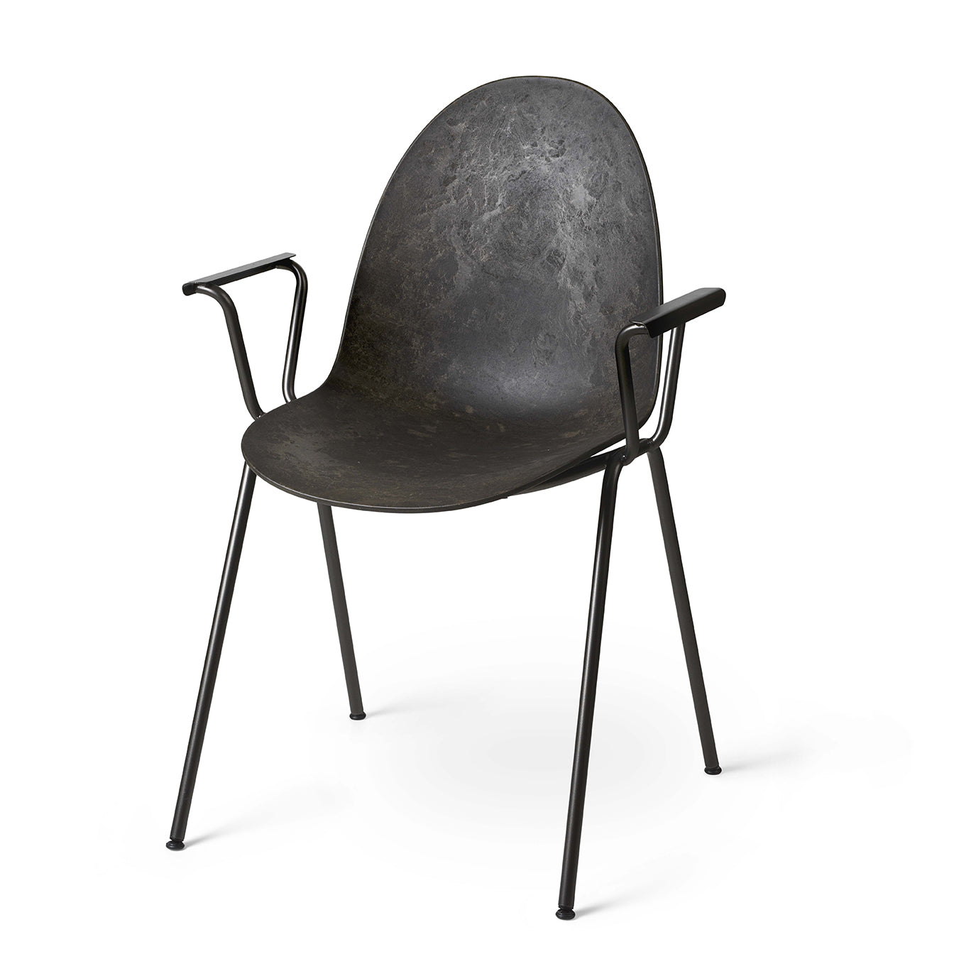 Mater Eternity Armchair, Coffee Waste Black Seat Made From Post-Consumer E-Waste & Coffee Shell Waste by Space Copenhagen
