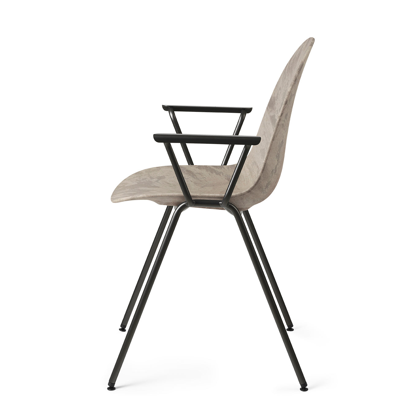 Mater Eternity Armchair, Wood Waste Gray Seat Made From Post-Consumer E-Waste & Coffee Shell Waste by Space Copenhagen