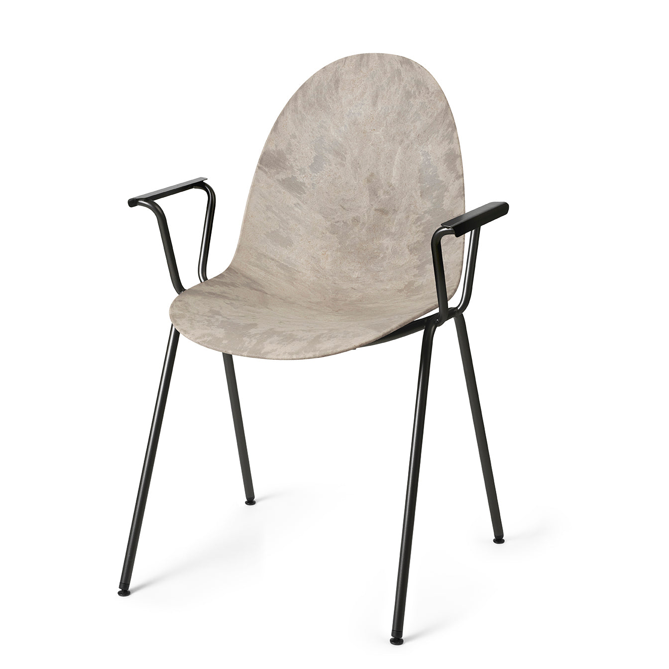 Mater Eternity Armchair, Wood Waste Gray Seat Made From Post-Consumer E-Waste & Coffee Shell Waste by Space Copenhagen