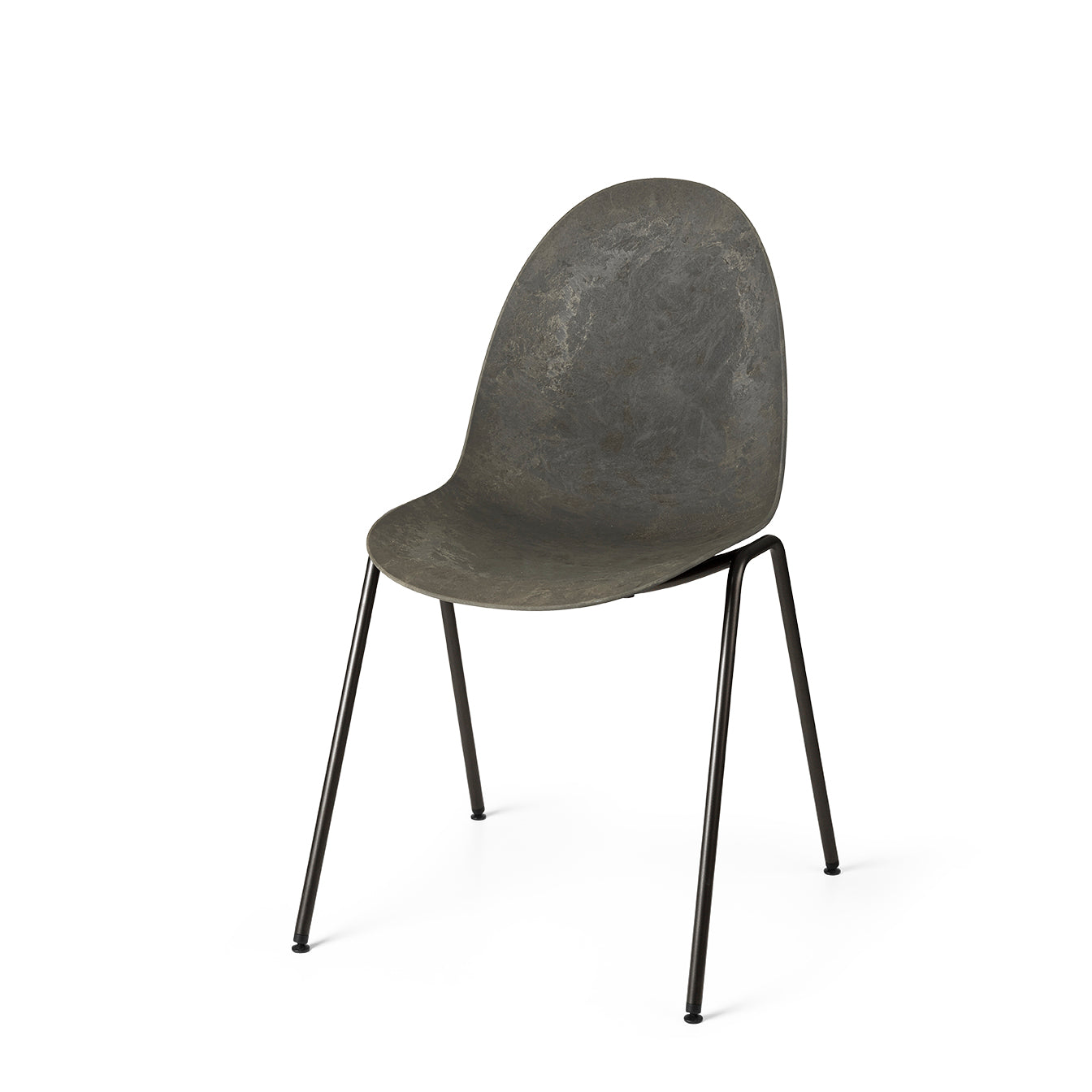 Mater Eternity Sidechair, Coffee Waste Dark Seat Made From Post-Consumer E-Waste & Coffee Shell Waste by Space Copenhagen