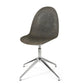 Mater Eternity Swivel Chair, Coffee Waste Dark Seat With Polished Base by Space Copenhagen, Made From Post-Consumer E-Waste & Coffee Shell Waste