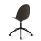 Mater Eternity Swivel Chair With Castors, Coffee Waste Black Seat With Black Base by Space Copenhagen, Made From Post-Consumer E-Waste & Coffee Shell Waste