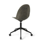 Mater Eternity Swivel Chair With Castors, Coffee Waste Dark Seat With Black Base by Space Copenhagen, Made From Post-Consumer E-Waste & Coffee Shell Waste