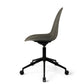 Mater Eternity Swivel Chair With Castors, Coffee Waste Dark Seat With Black Base by Space Copenhagen, Made From Post-Consumer E-Waste & Coffee Shell Waste