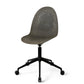 Mater Eternity Swivel Chair With Castors, Coffee Waste Dark Seat With Black Base by Space Copenhagen, Made From Post-Consumer E-Waste & Coffee Shell Waste