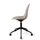 Mater Eternity Swivel Chair With Castors, Wood Waste Gray Seat With Black Base by Space Copenhagen,Made From Post-Consumer E-Waste & Coffee Shell Waste