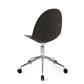 Mater Eternity Swivel Chair With Polished Base and Castors, Coffee Waste Black Seat by Space Copenhagen, Made From Post-Consumer E-Waste & Coffee Shell Waste