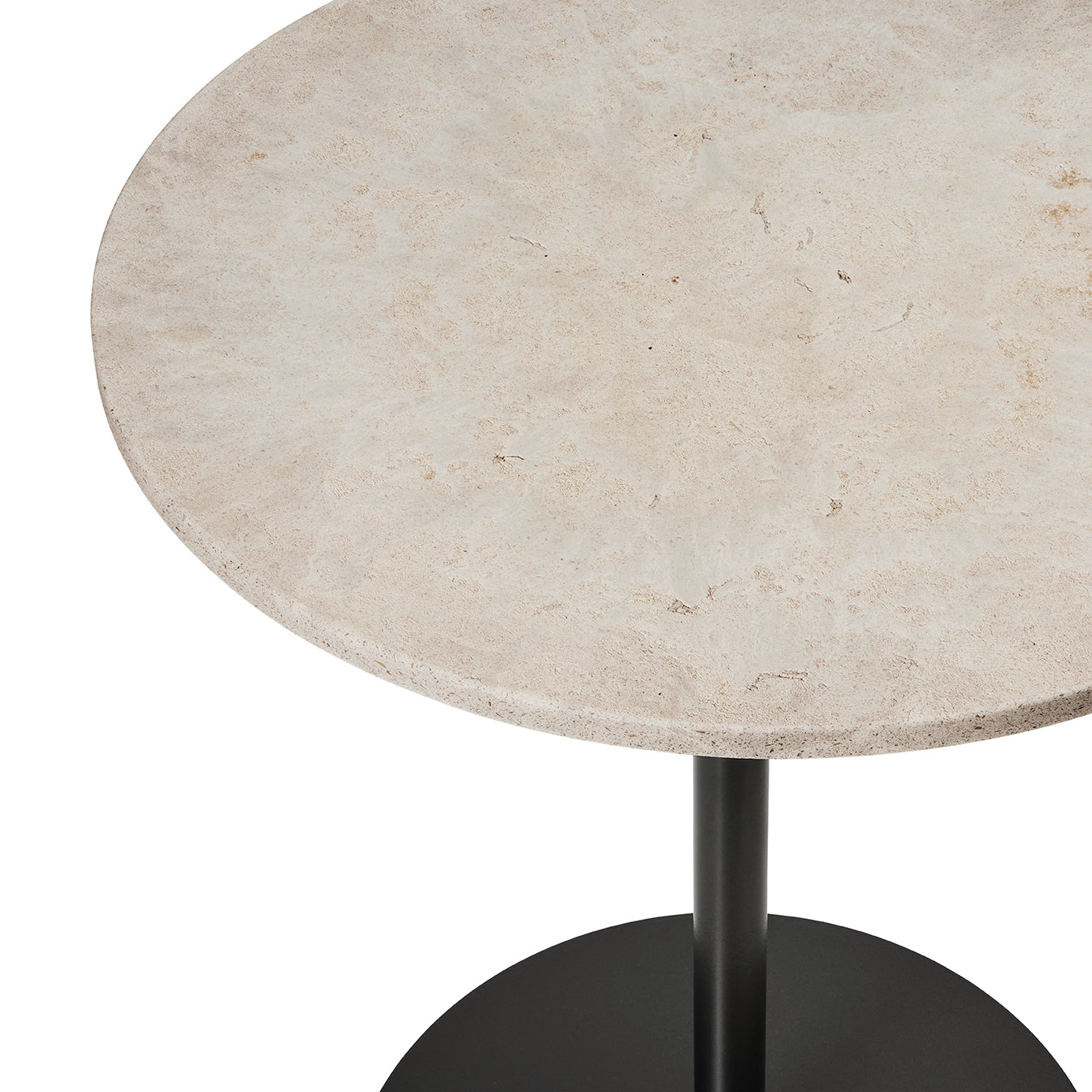 Mater Gray Round Wood Waste Café & Bar Table Top