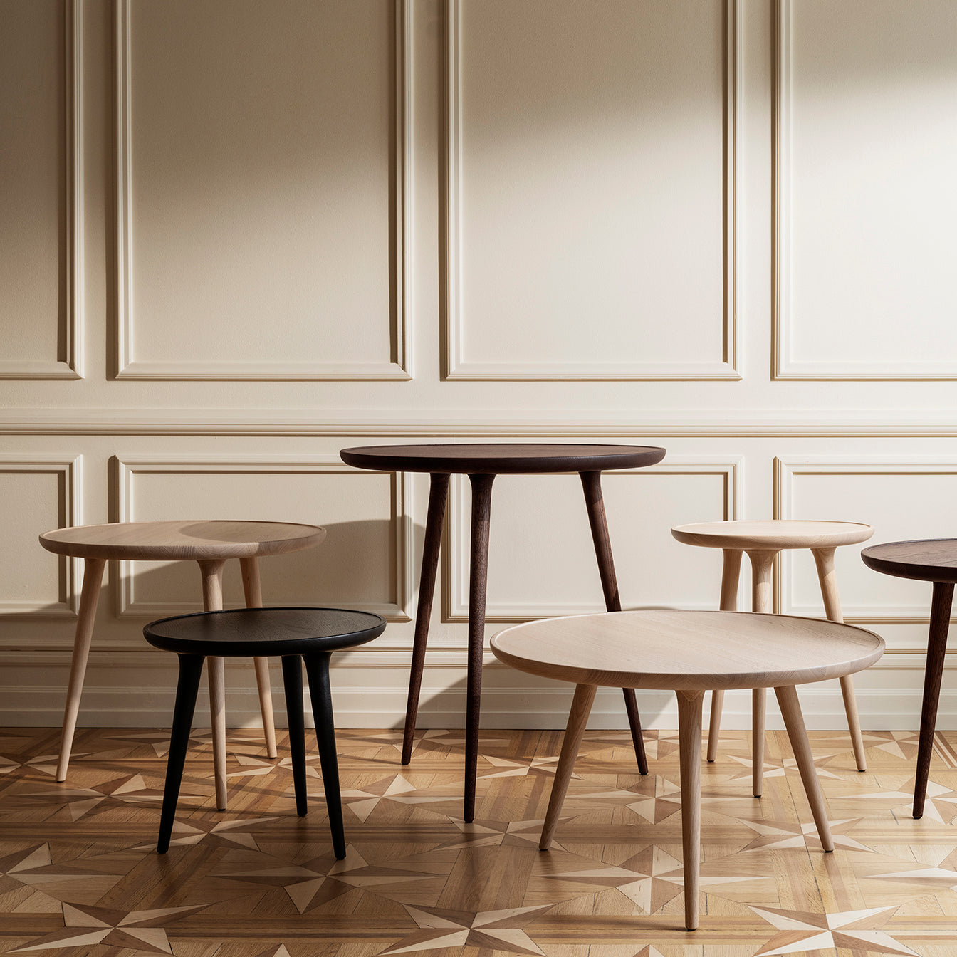 Mater Large Black Stained Solid FSC Certified Oak Accent Side Table