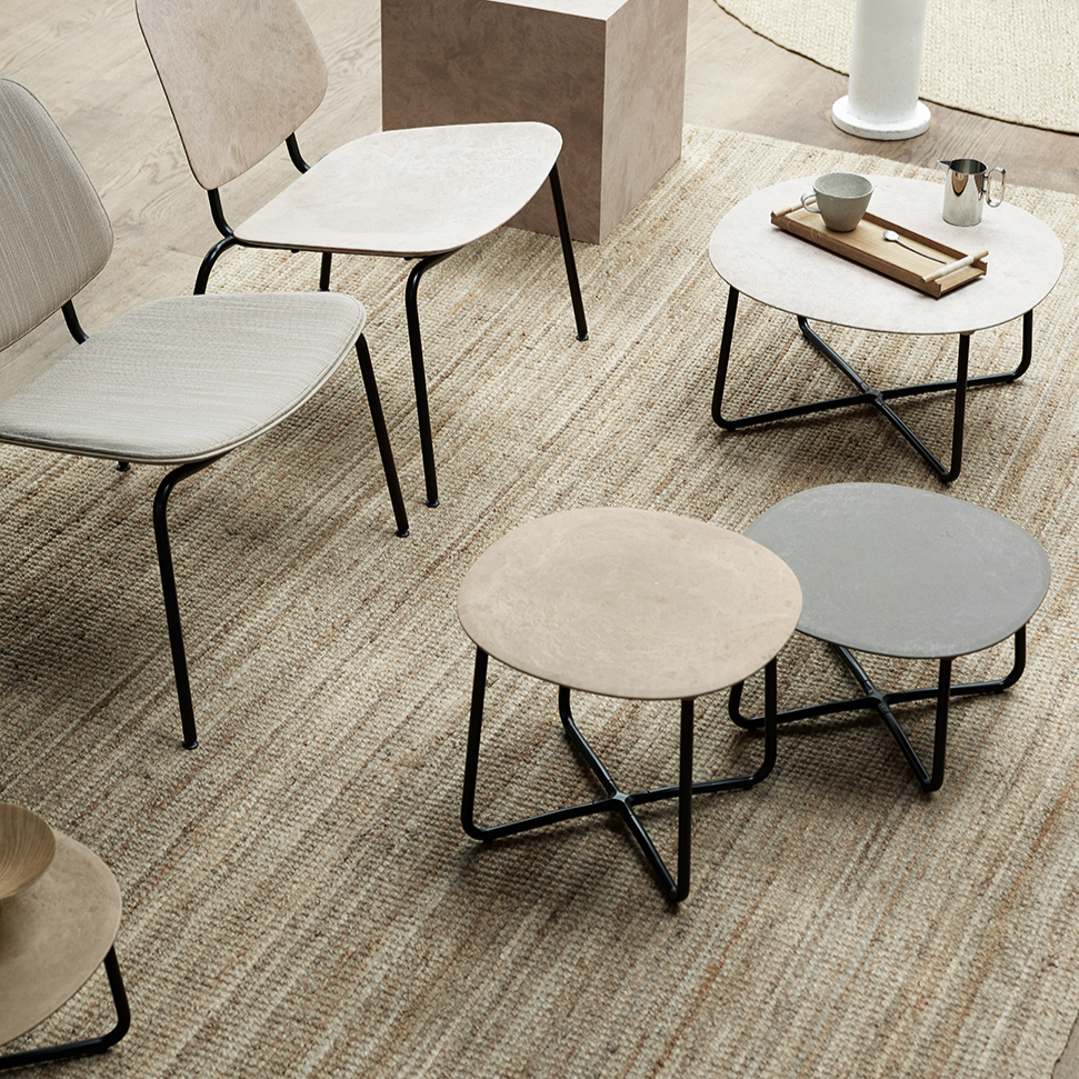 Mater Lily Small Gray Wood Waste Side Table