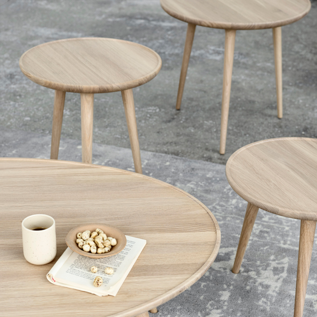 Mater Matte Lacquered FSC Certified Oak Medium Accent Side Table