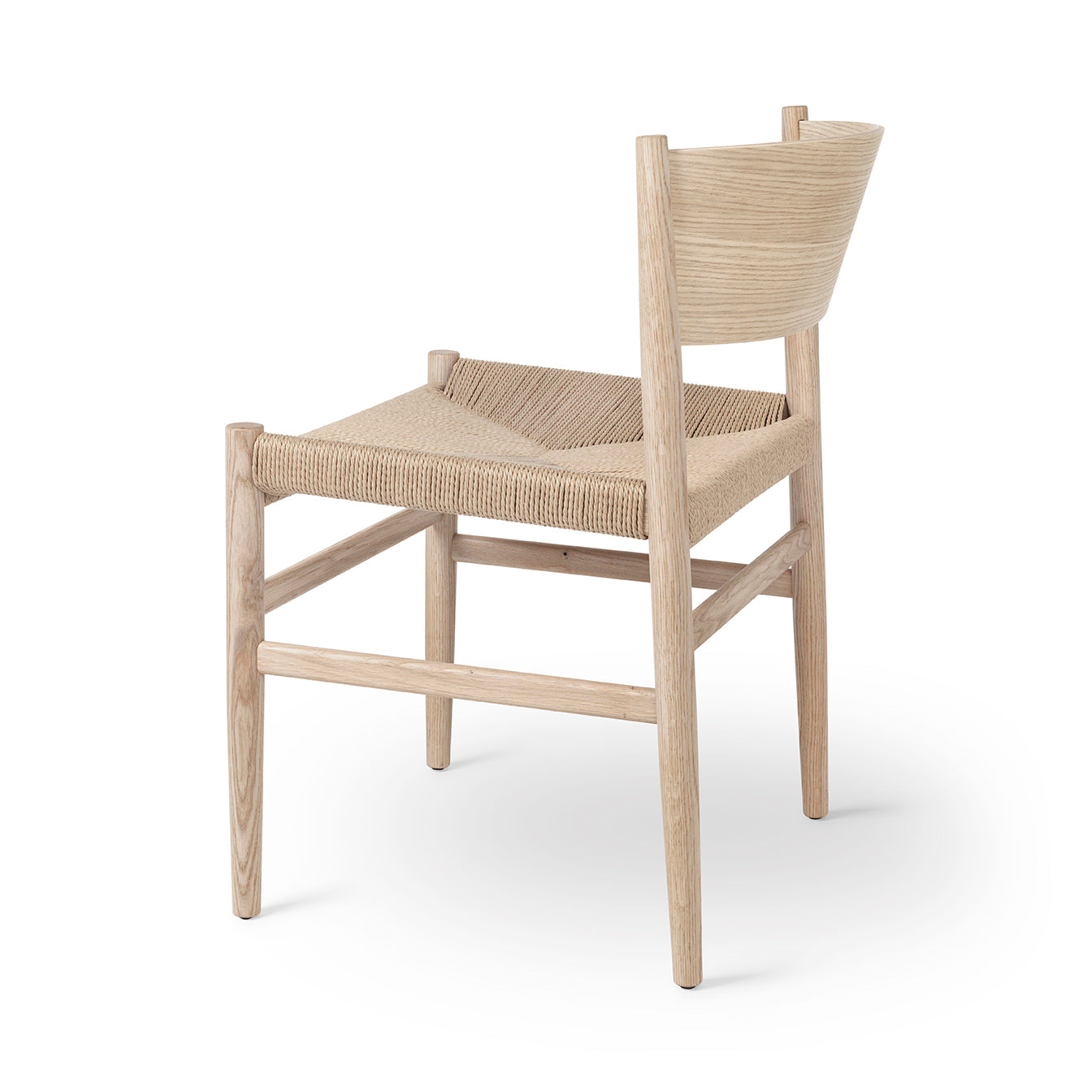 Mater Nestor Sidechair in Matt Lacquered FSC Certified Oak With Natural Paper Cord Seat