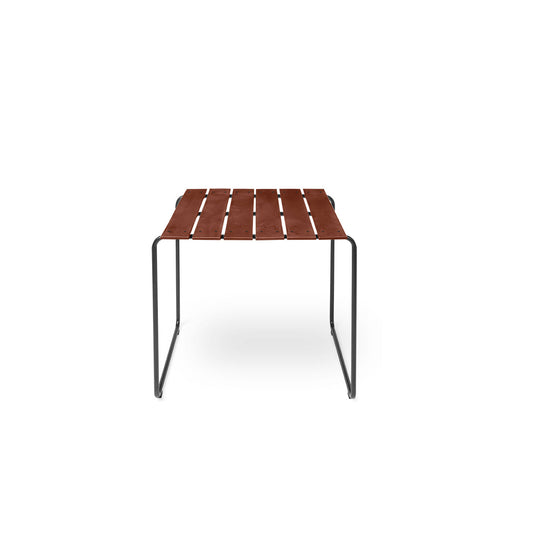 Mater Ocean 2-Person Table, Burnt Red Recycled Materials With Gunmetal Frame by Jørgen & Nanna Ditzel