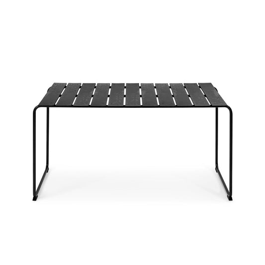 Mater Ocean 4-Person Table, Black Recycled Materials With Gunmetal Frame by Jørgen & Nanna Ditzel