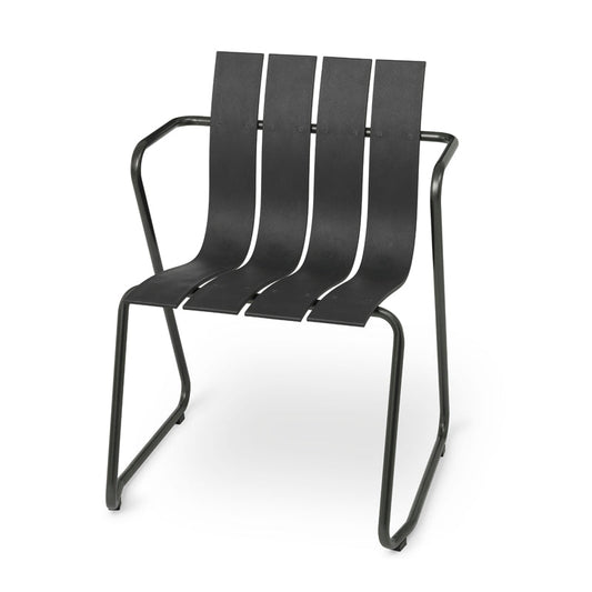 Mater Ocean Chair, Black Recycled Materials With Gunmetal Frame by Jørgen & Nanna Ditzel