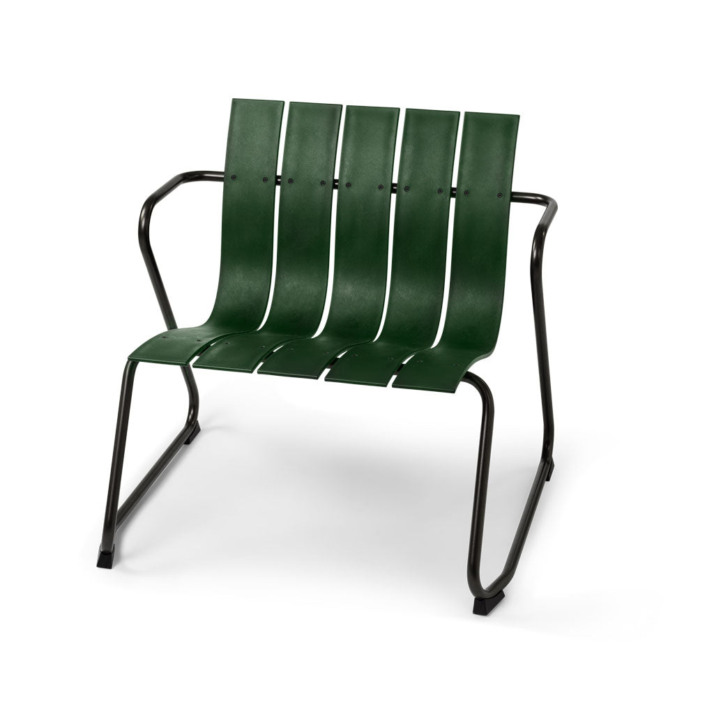 Mater Ocean OC2 Lounge Chair, Green Recycled Materials With Gunmetal Frame by Jørgen & Nanna Ditzel