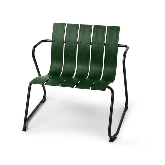 Mater Ocean OC2 Lounge Chair, Green Recycled Materials With Gunmetal Frame by Jørgen & Nanna Ditzel