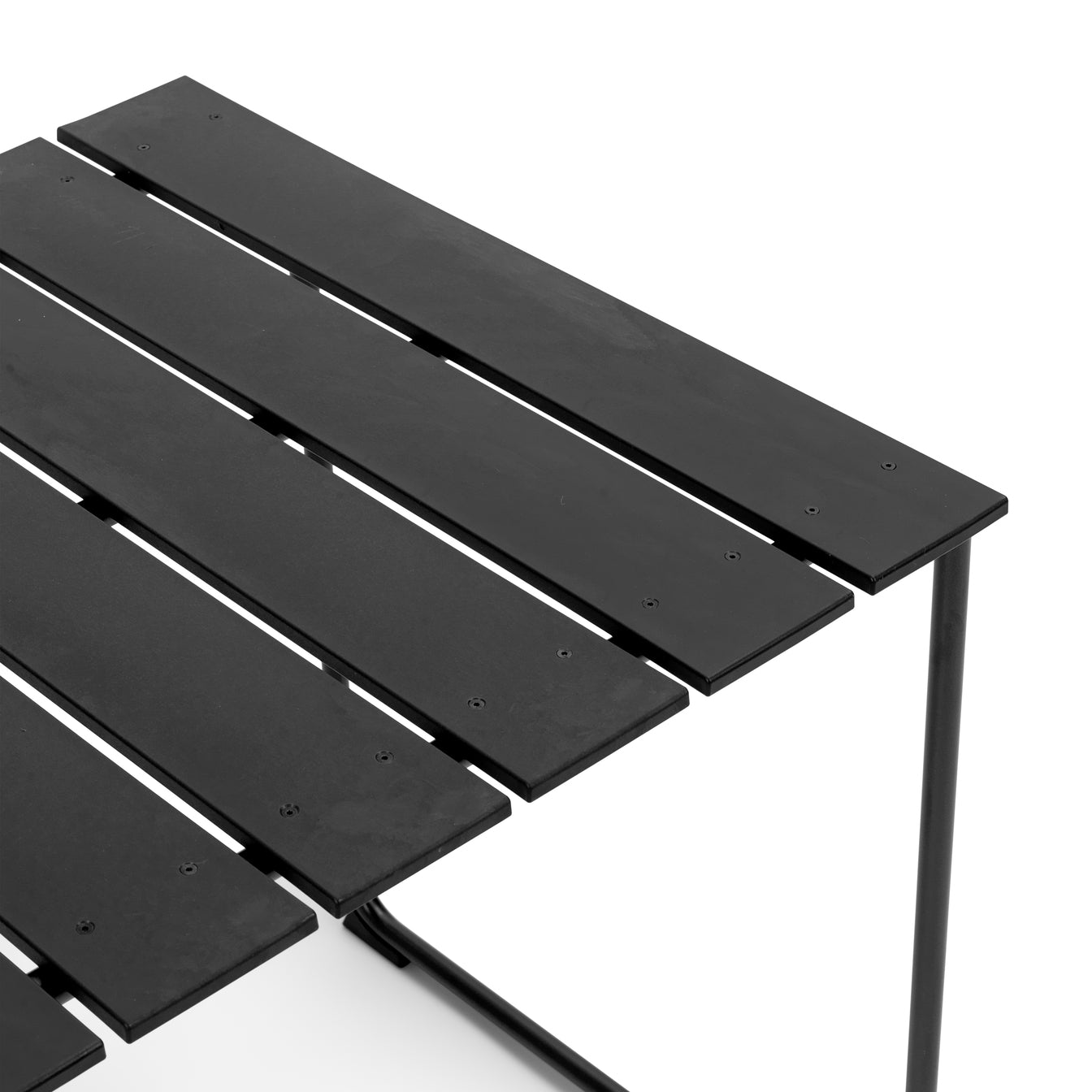 Mater Ocean Table, Black Recycled Materials With Gunmetal Frame by Jørgen & Nanna Ditzel