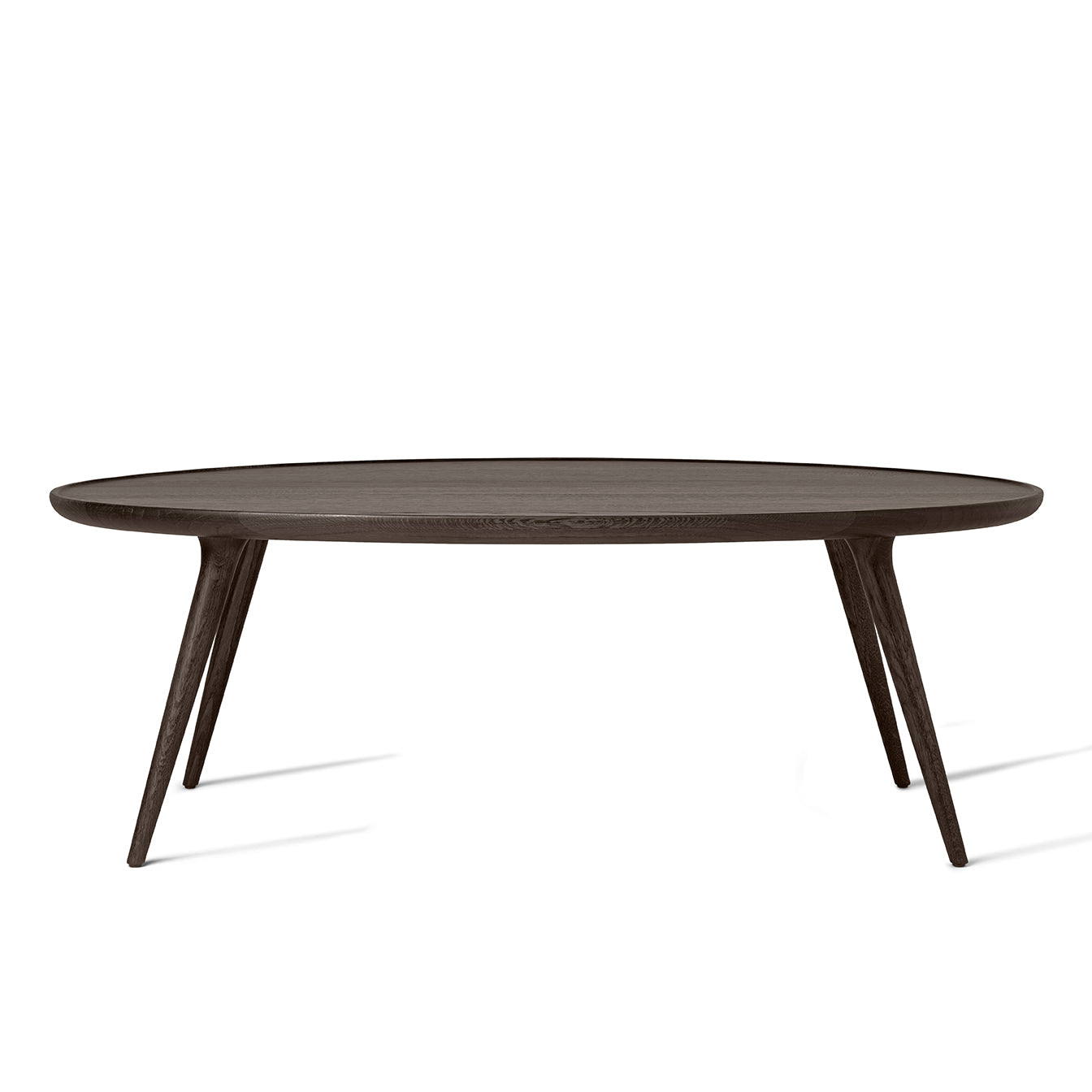 Mater Sirka Gray Stained Solid FSC Certified Oak Accent Oval Lounge Table