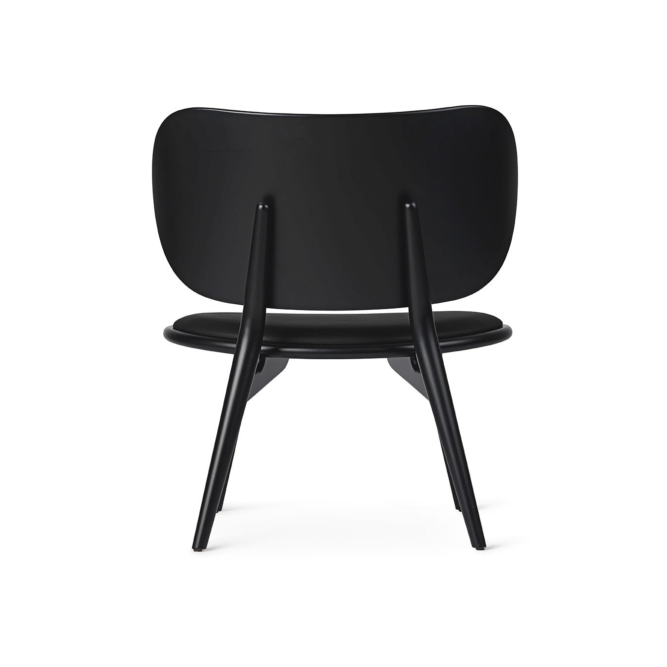 Mater The Lounge Chair, Black-Stained Solid FSC-Certified Beech With Black Leather Seat by Space Copenhagen