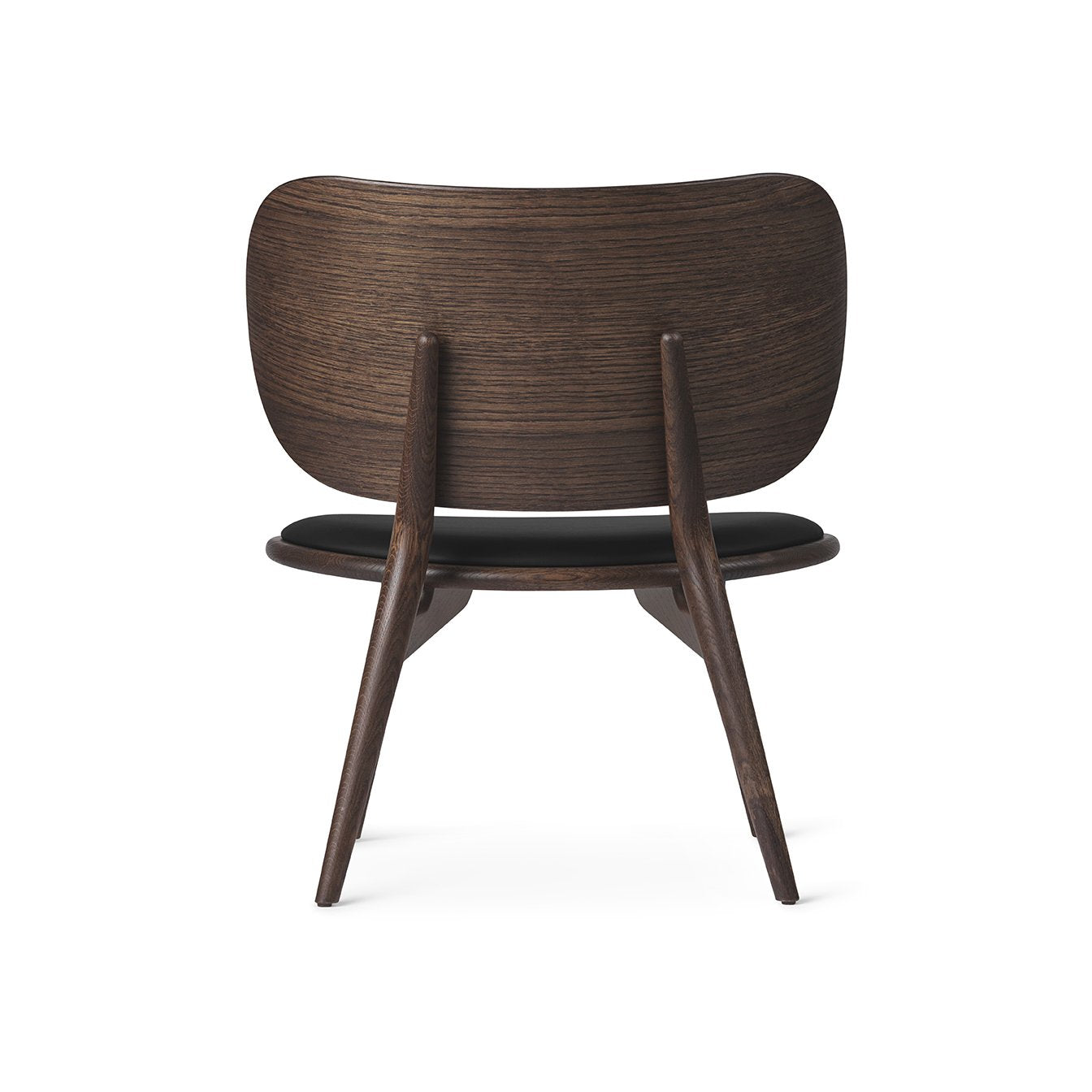 Mater The Lounge Chair, Sirka Gray-Stained Solid FSC-Certified Oak With Black Leather Seat by Space Copenhagen