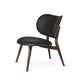 Mater The Lounge Chair, Sirka Gray-Stained Solid FSC-Certified Oak With Black Leather Seat by Space Copenhagen