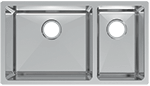 Metroplace Dual Bowl 70-30 31" Stainless Steel Kirchen Sink by Chemcore Industries