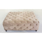 Meva 40" Beige Tufted Velvet Cocktail Table