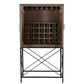 Meva Albert 33" 2-Door Brown Wine Cabinet