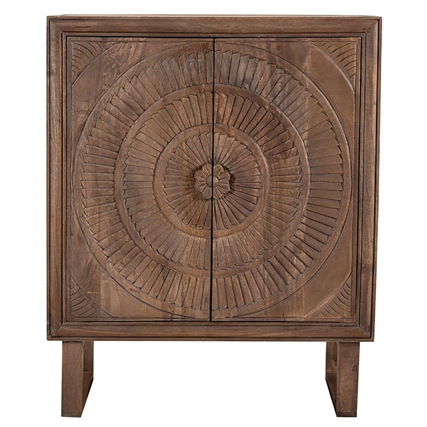 Meva Albert 33" 2-Hand Brown Mango Wood Cabinet