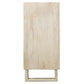 Meva Albert 33" 2-Hand White Distressed Acacia Wood Cabinet