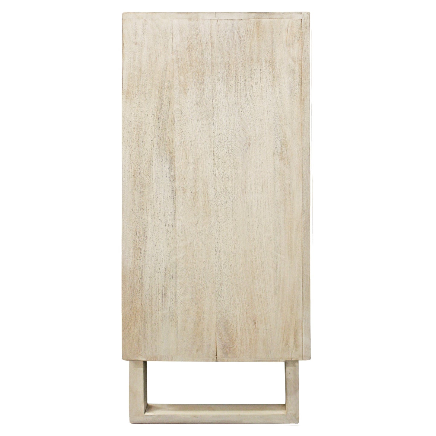 Meva Albert 33" 2-Hand White Distressed Acacia Wood Cabinet