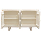 Meva Albert 4-Door White Distressed Hand-carved Sideboard