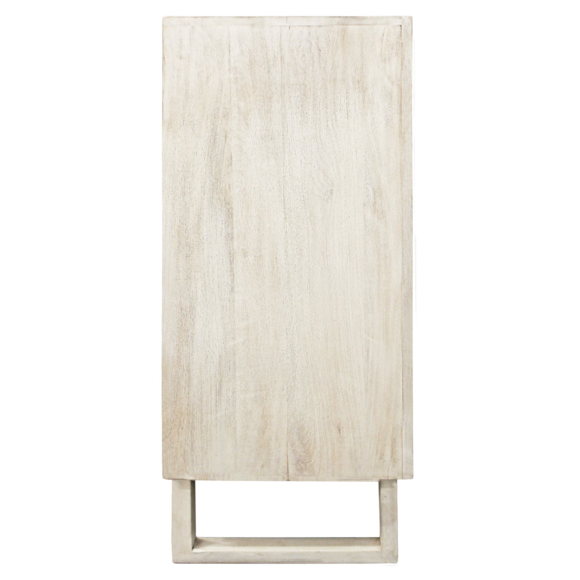Meva Albert 4-Door White Distressed Hand-carved Sideboard